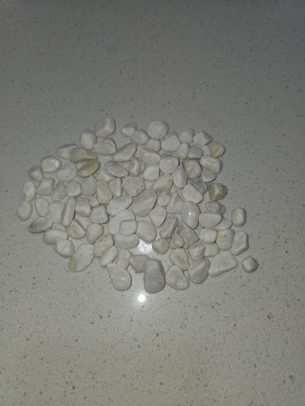 White Decorative River Pebbles - Small Polished Stones